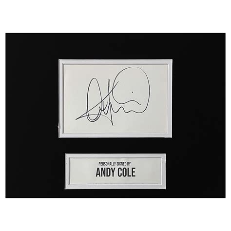 Signed Andy Cole Display 10x8 Manchester United Icon