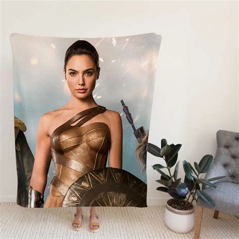 Wonder Woman Movie Gal Gadot Diana Of Themyscira Fleece Blankets