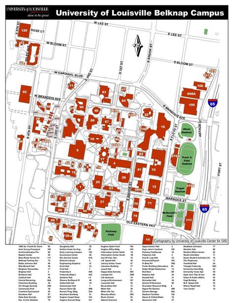 Louisville Campus Map University Of Louisville Campus Map Kentucky Usa