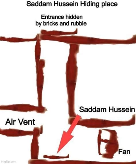 Saddam Hussein Hiding Place Entrance Hidden By Bricks And Rubble Saddam