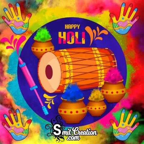 Happy Holi Colourful Greeting Card