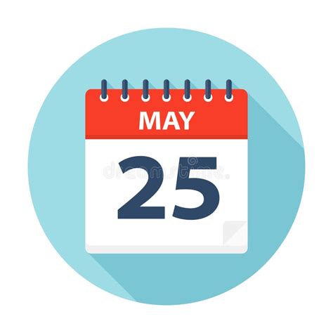 25 May Calendar Icon Stock Illustration Illustration Of Background