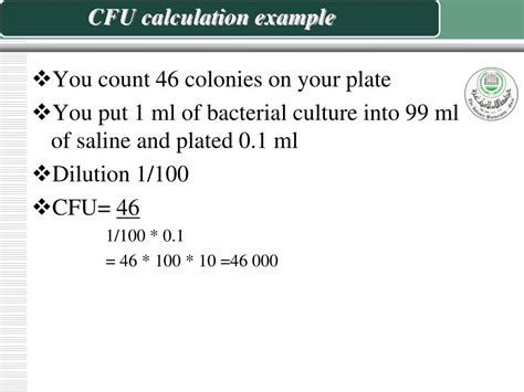 How do you calculate dilution in chemistry? PPT - The Serial Dilution Method of Bacteria Enumeration ...