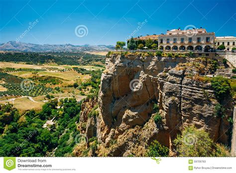 Old Spanish City Ronda Over The Tajo De Ronda Is A Stock Image Image