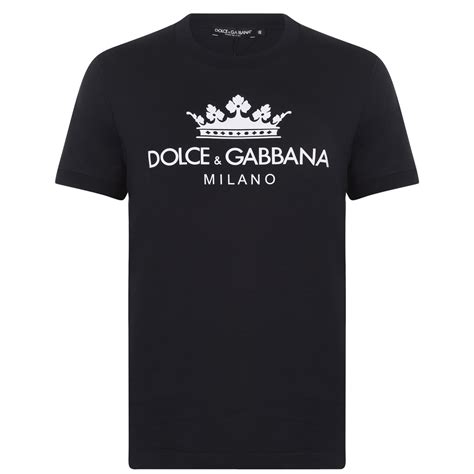 Dolce And Gabbana Milano Logo T Shirt Men Slim Fit T Shirts