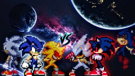 Omg Multiverse Sonic All Form New Vs Sonic Exe All Form In