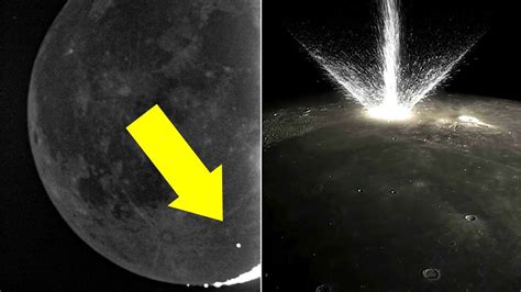 Watch Stunning Footage Captures Meteorite Impact On The Moon Youtube