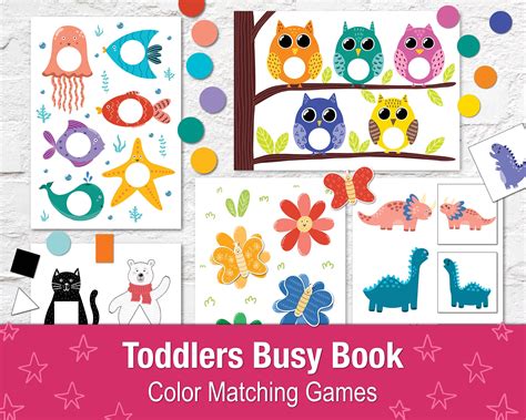 Toddler Busy Book Printable Pdf Quiet Book For Kids Learning Etsy
