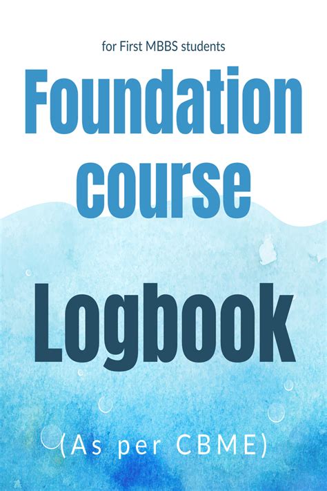 Foundation Course Logbook
