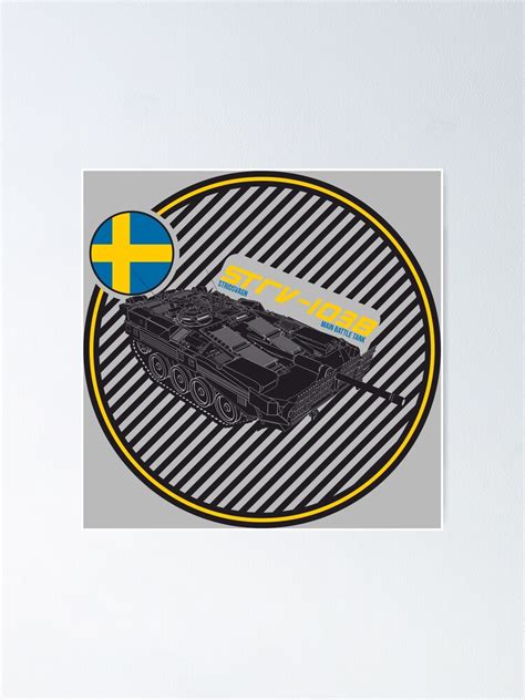 Strv 103b Swedish Main Battle Tank Print On Light Poster For Sale By