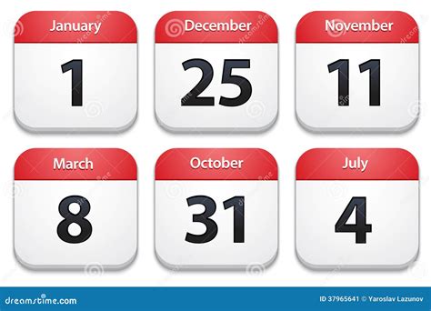 Dates Calendar Stock Illustrations 6265 Dates Calendar Stock