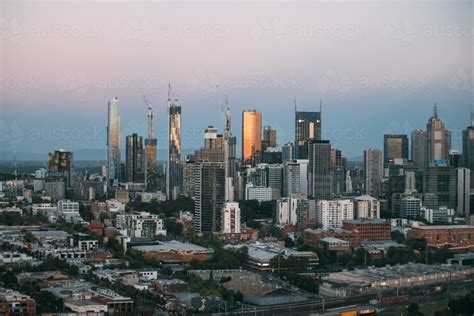 Melbourne city versus western sydney wanderers. Image of Melbourne city skyline - Austockphoto