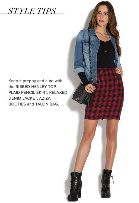 Plaid Pencil Skirt Shoedazzle