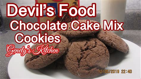 In large bowl, mix cake mix, oil, vanilla and eggs with spoon until dough forms. Devil's Food Chocolate Cake Mix Cookies 🍪 (Genely's ...