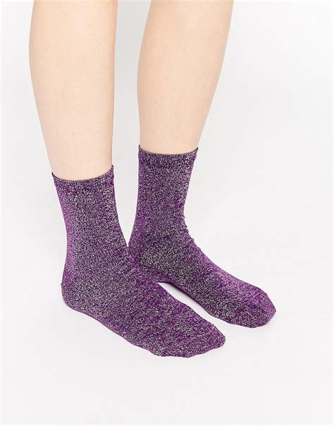 Asos Glitter Ankle Socks At Asos Com Calcetines Lindos Calcetines