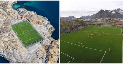 Henningsvær er muligens lofotens mest kjente fiskevær. Henningsvaer Stadion In Norway Is Perhaps The World's Most ...