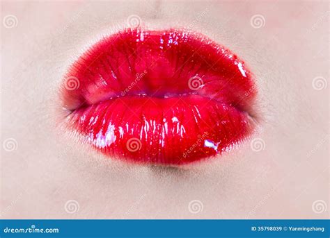 Woman Lips Blowing A Kiss Royalty Free Stock Images Image 35798039