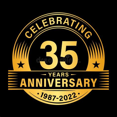 35 Years Anniversary Celebration Design Template 35th Logo Vector
