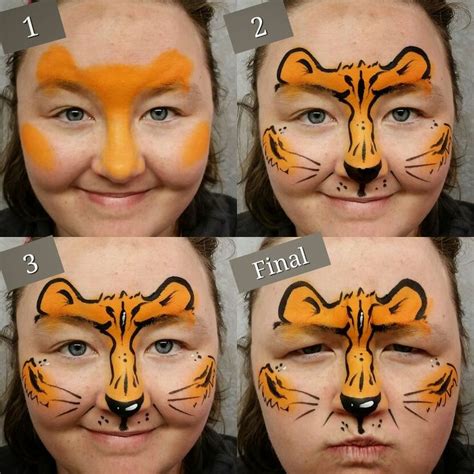 Easy Half Face Tiger Design Great For Pay Per Face Designs Face