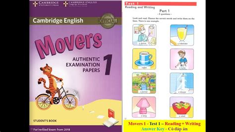 Movers 1 Test 1 Reading And Writing Answer Key Cambridge A1 2018 Youtube