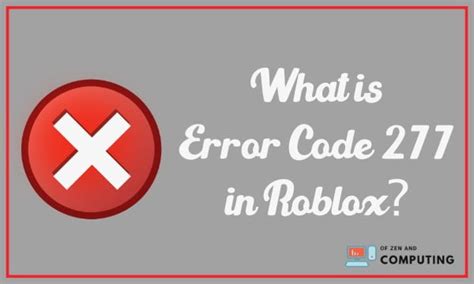 How To Fix Error Code 277 On Roblox Roblox Free Install