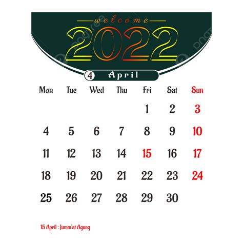Gambar Kalender April 2022 Desain Kalender Terbaru April 2022 Desain