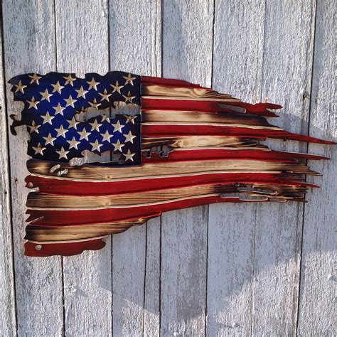American Flag, Wood American Flag, Rustic American Flag, Wooden American Flag, Tattered American ...