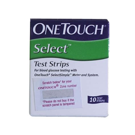 One Touch Select Glucometer Test Strips Box Of 10 Medanand