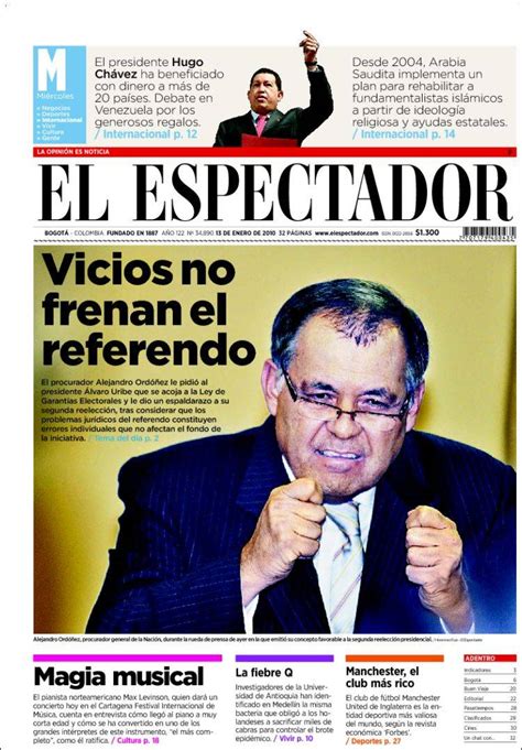 Periódico El Espectador Colombia Periódicos De Colombia Edición De