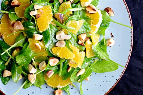 16 impressive spinach salad recipes. Orange Brazil-Nut Spinach Salad (recipe,vegan,low-carb ...