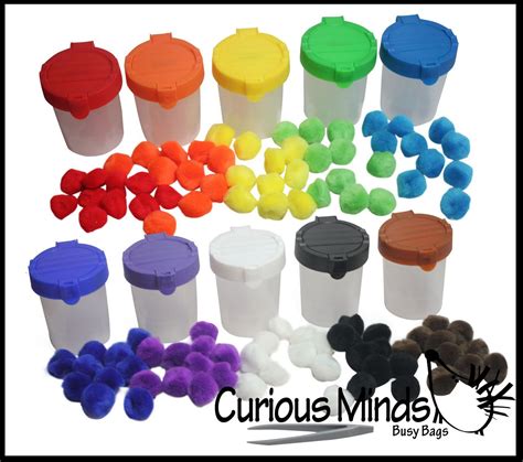 Color Sorting Cups and Poms with Tweezers - Sorting cups | Color sorting, Preschool colors ...