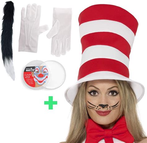 Adults Cat In The Hat Kit Cat Fancy Dress Costume Unisex World Book Day