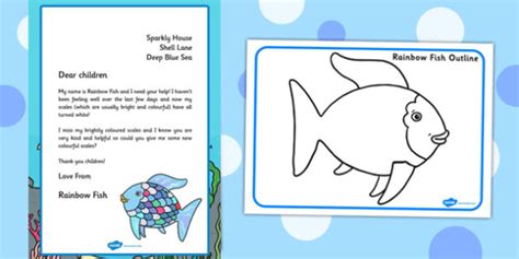 Rainbow Fish Template Printable