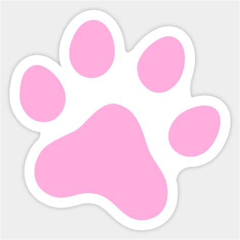 Pink Paw Print Paw Print Sticker Teepublic