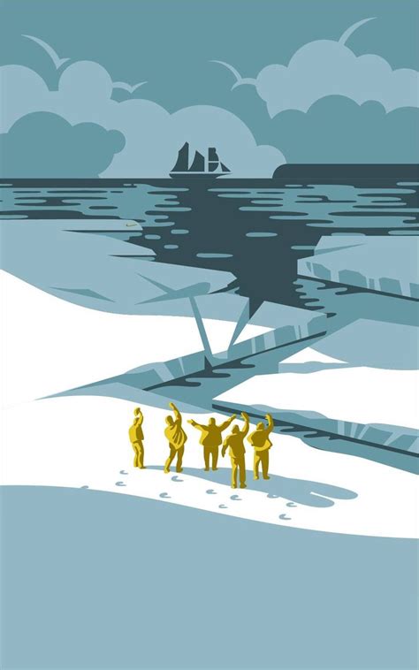 Ernest Shackleton Kenneth Crane Illustration Arctic Animated
