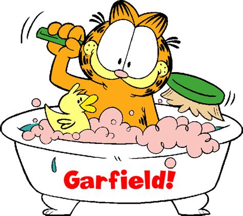Download Garfield All Paws Pet Wash - Garfield Taking A Bath PNG Image with No Background ...