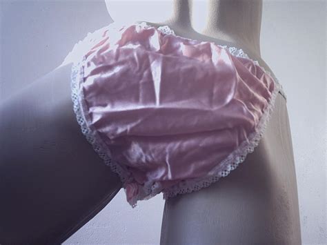 Pack S Nylon Satin String Bikini Crotchless Panties Frilly Knickers S M