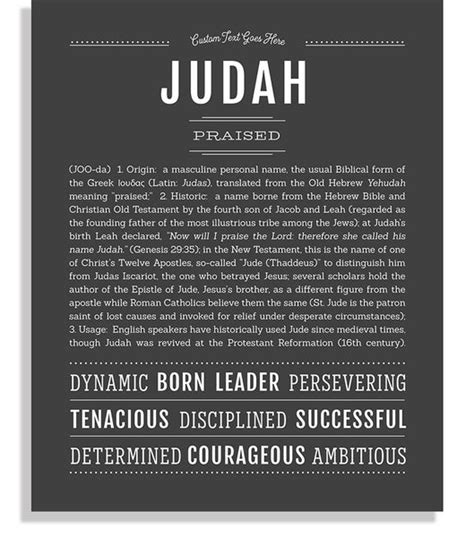Judah Name Art Print