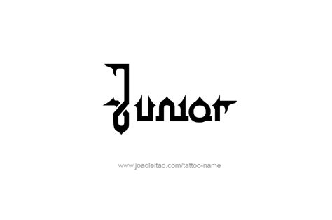 Junior Name Tattoo Designs