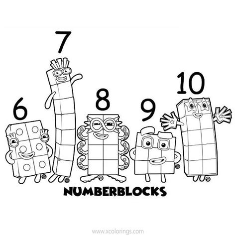 Numberblocks Coloring Pages 6 To 10 Coloring Pages Fun Printables