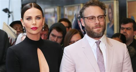 Charlize Theron Seth Rogen Glam Up For Long Shot London Premiere