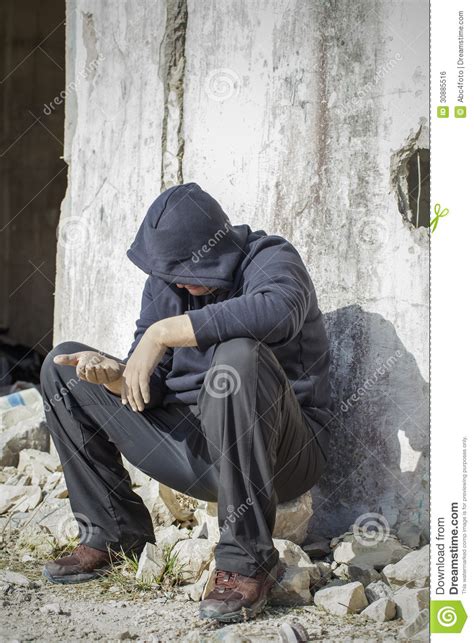 Don't want to go putting peoples' children up on the. Homeless person begging stock photo. Image of mentally ...