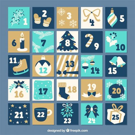 30 images of calendar icon png. Flat advent calendar in tones if blue and beige | Free Vector