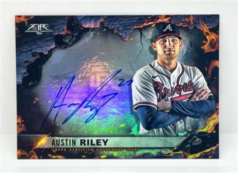 2022 Topps Fire Austin Riley Auto Scorching Sigs Braves No Ss Ar