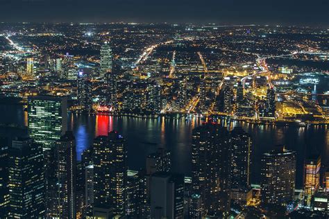 Night Aerial View Of New York City Photograph By Dan Comaniciu Pixels