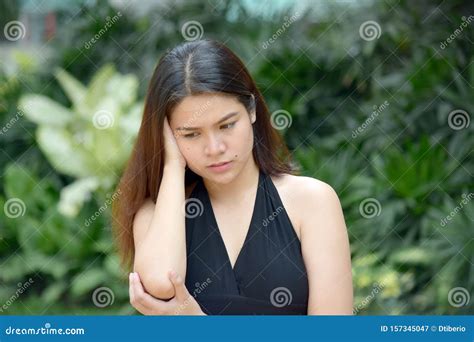 A Sad Attractive Asian Adult Female Stock Image Image Of Beauty Grownup
