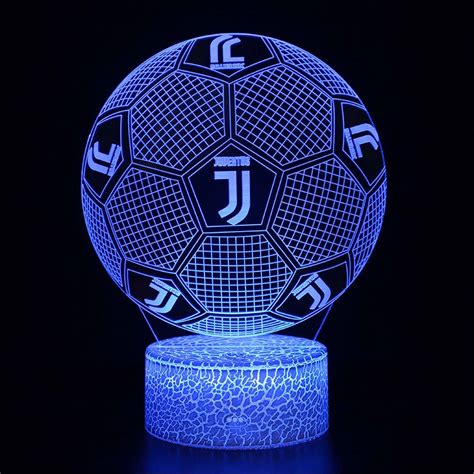 Lampe 3d Football Juventus Sur Ballon De Foot