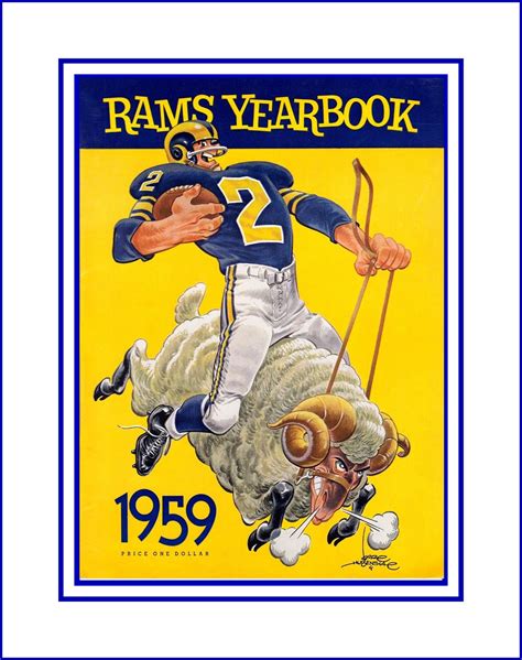 Art And Collectibles Collectibles 1960 Vintage Los Angeles Rams Football