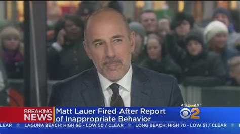 Nbc News Fires Matt Lauer For Inappropriate Sexual Behavior Youtube