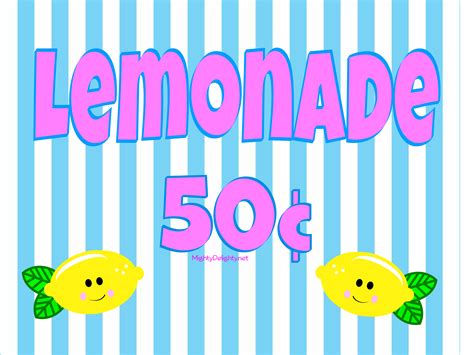 Lemonade Sign Printable